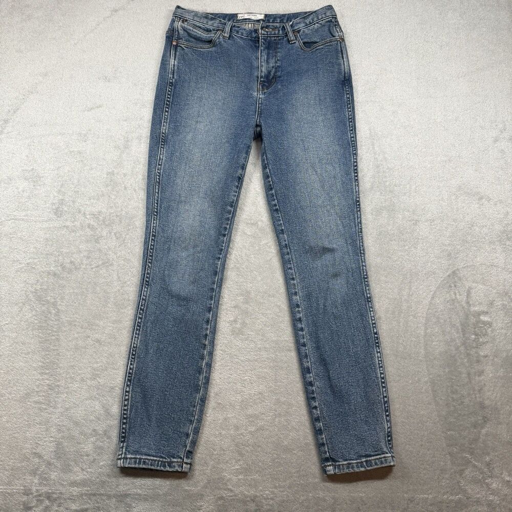Free People Jeans Women’s 27 Blue Cotton Light Wash Casual Boho Skinny Mid Rise